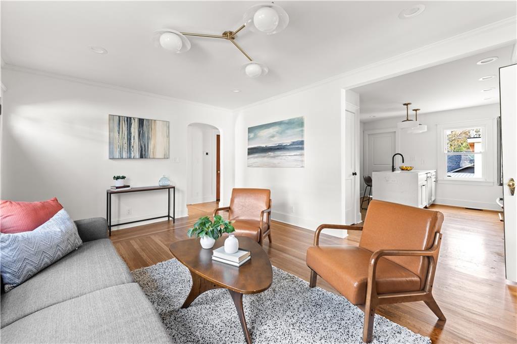 845 Ormewood Terrace Southeast, Unit A Atlanta, GA 30316 - Photo 7 of 34 a living room with furniture and a table