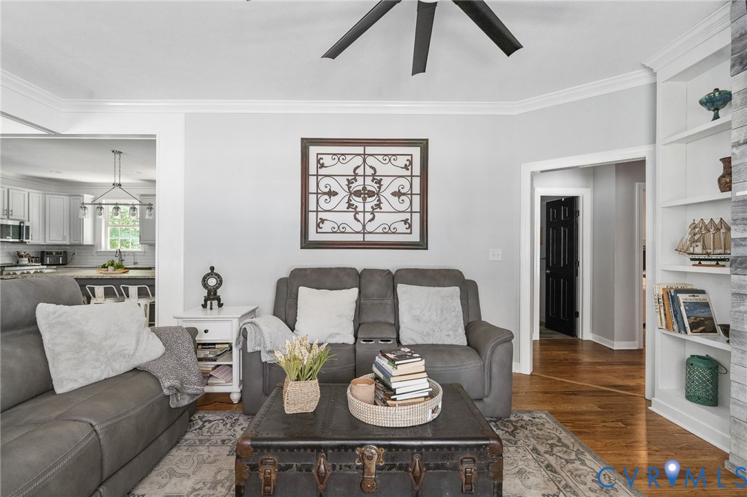 1755 Dispatch Road Quinton, VA 23141 - Photo 13 of 86 a living room with furniture and a view of kitchen