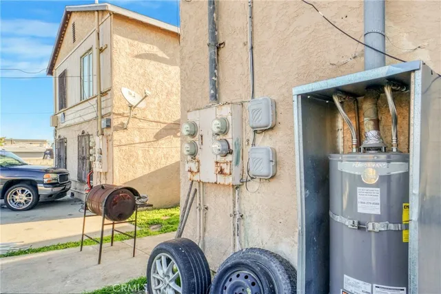 a bathroom with a sink and mirror