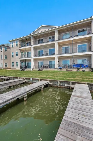 a view of building with ocean view