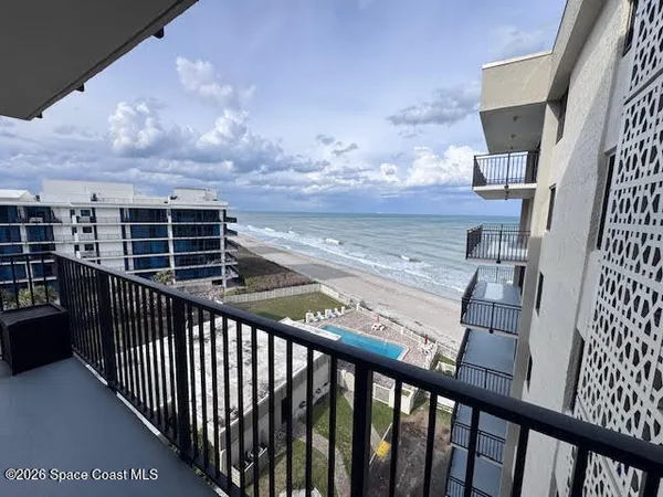a view of city from balcony