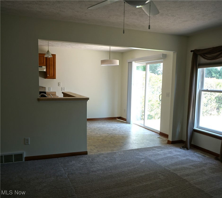 View of the dining room from living room
