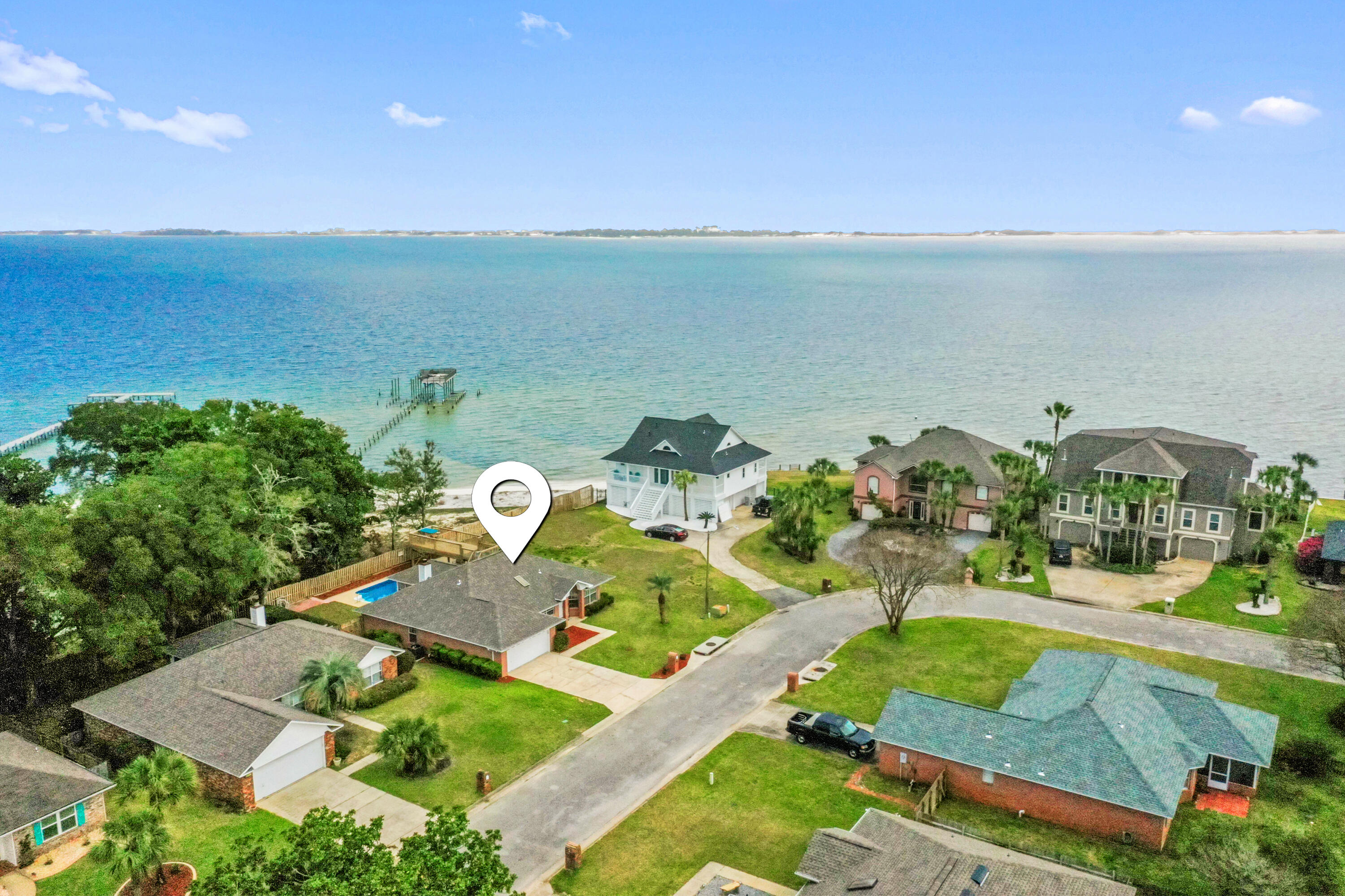 2001 Jessica Way Navarre, FL 32566 - Photo 61 of 73 an aerial view of a house with garden space and houses view