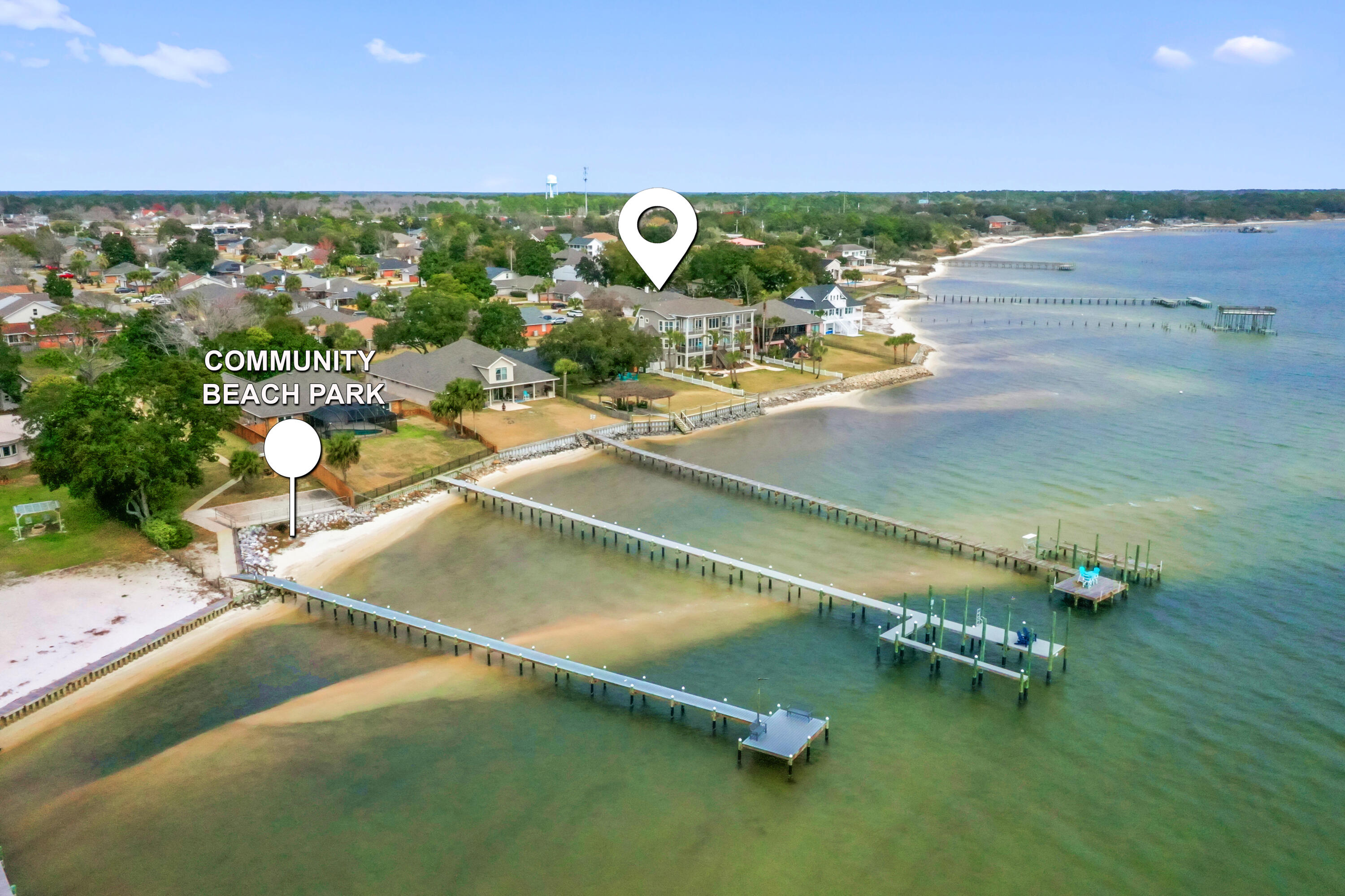 2001 Jessica Way Navarre, FL 32566 - Photo 62 of 73 an aerial view of a house with a ocean view
