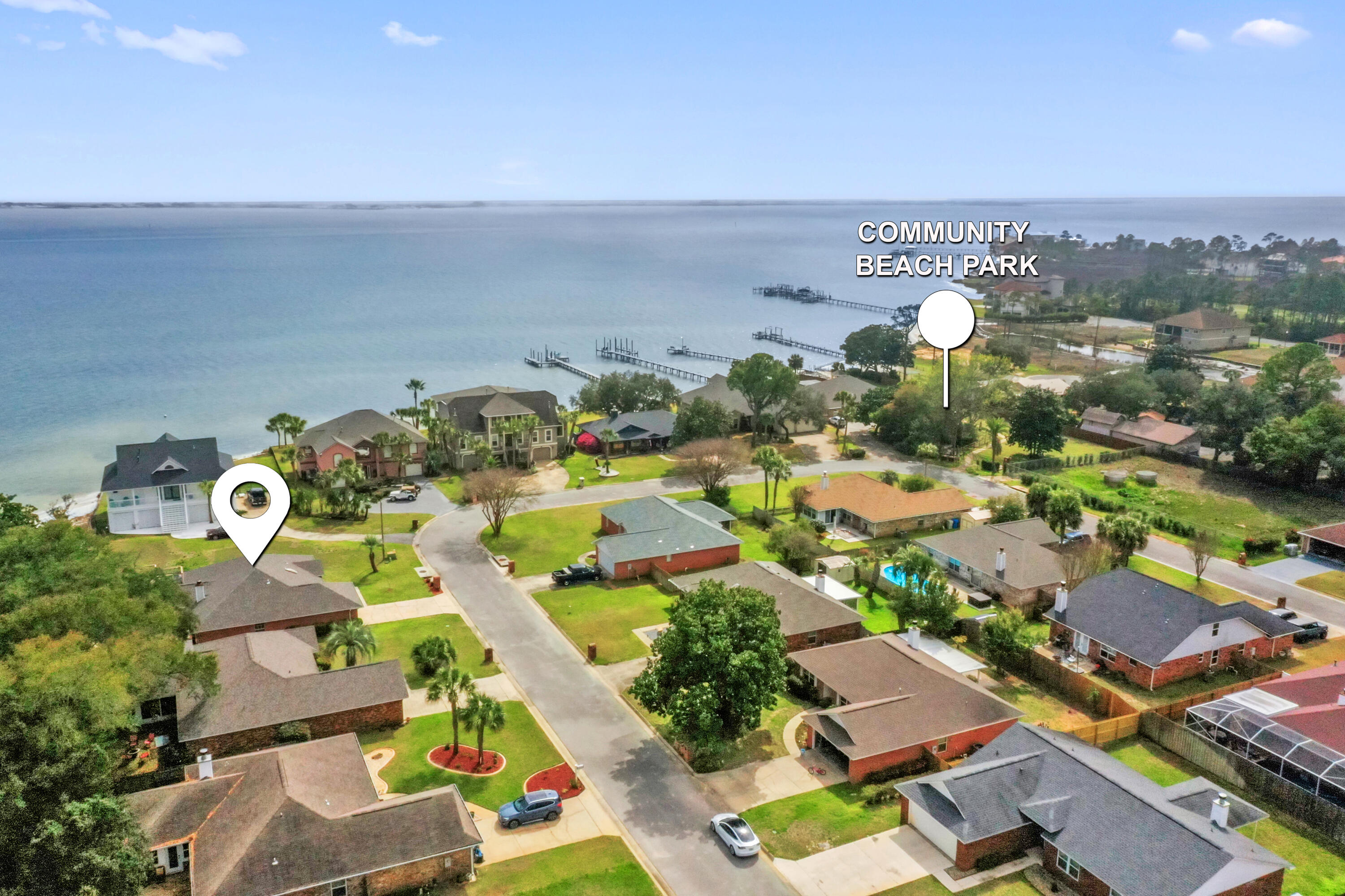 2001 Jessica Way Navarre, FL 32566 - Photo 63 of 73 an aerial view of residential houses with outdoor space