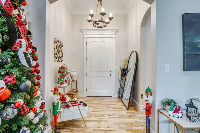 a view of a entryway with flowers