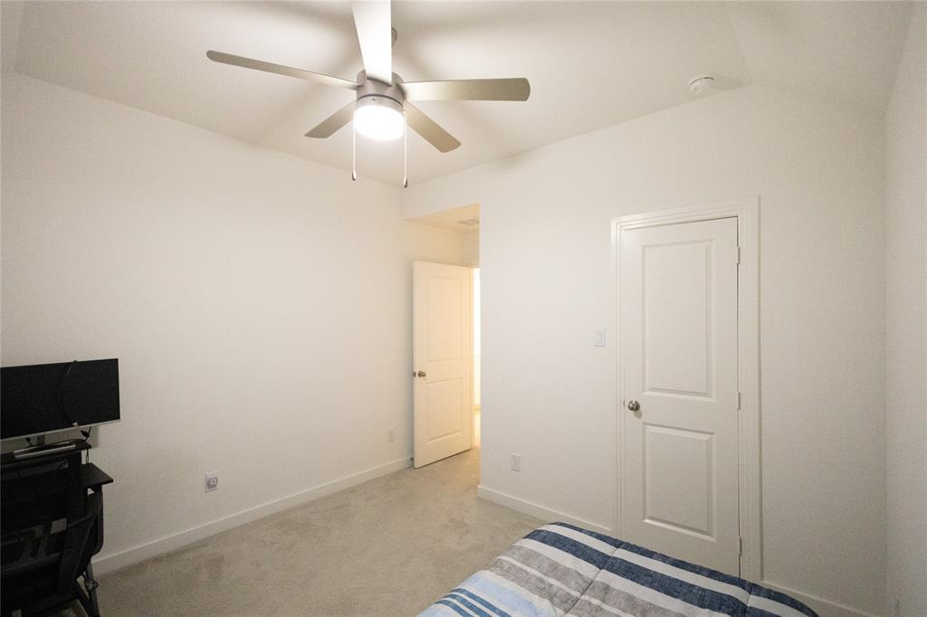 3017 Andorra Road McKinney, TX 75071 - Photo 39 of 40 Recessed lighting, ceiling fan, neutral wall color, and carpeted flooring