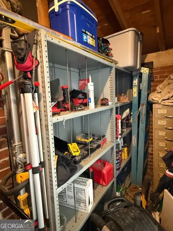 a view of storage and utility room