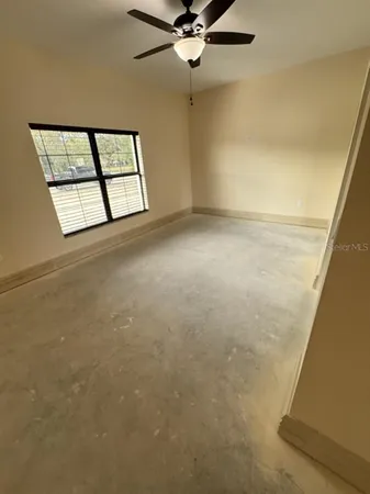 an empty room with a window