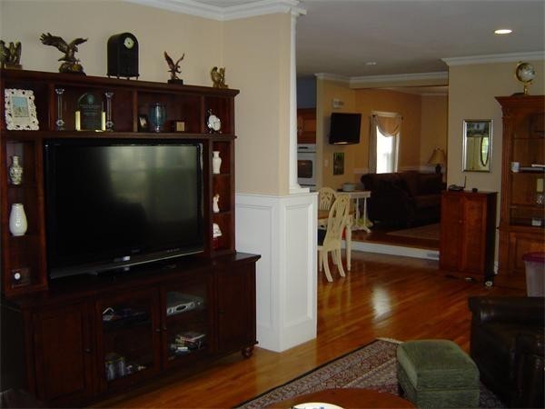 46 Harris Road Newton, MA 02465 - Photo 8 of 28 a living room with furniture and a flat screen tv