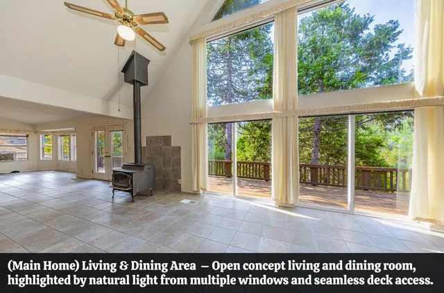 a view of a big room with wooden floor