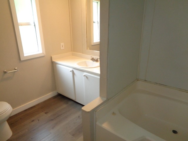 15120 Capitol Hill Road Montgomery, TX 77316 - Photo 14 of 17 a bathroom with a granite countertop sink and a bathtub