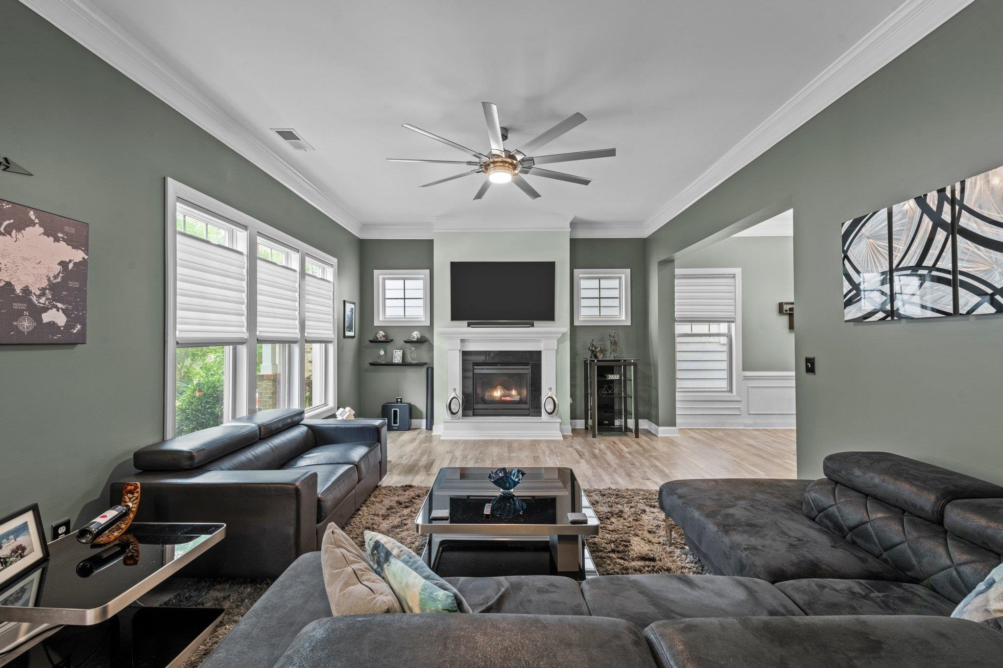1545 Fullerton Place Raleigh, NC 27607 - Photo 7 of 45 Lots of natural light from front windows into the home. Family Room