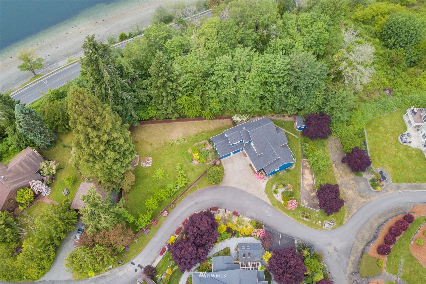 2802 Tracyton Beach Road Northwest Bremerton, WA 98310 - Photo 34 of 40 aerial view of a house with a yard