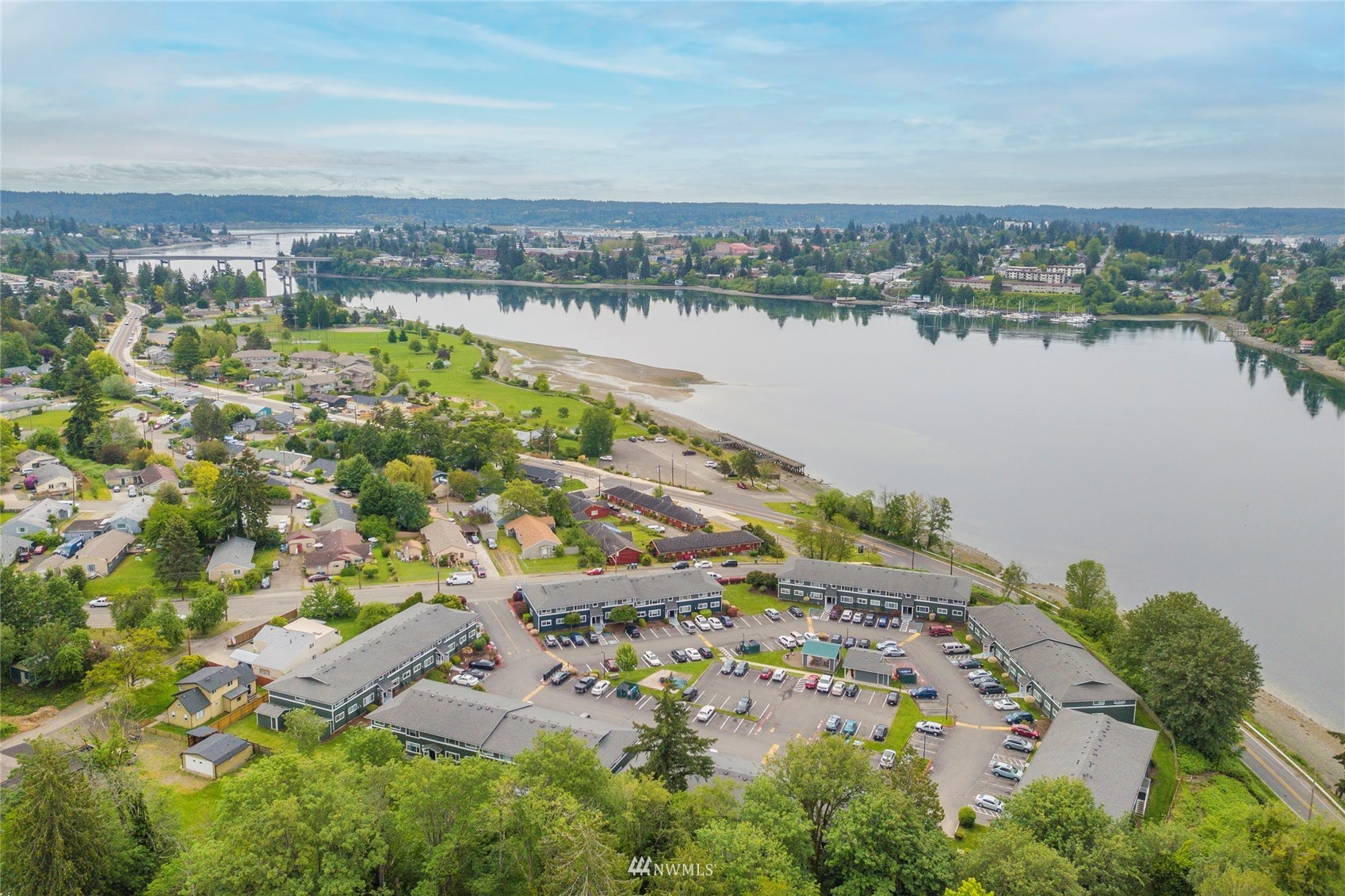 2802 Tracyton Beach Road Northwest Bremerton, WA 98310 - Photo 39 of 40 an aerial view of a city and lake view