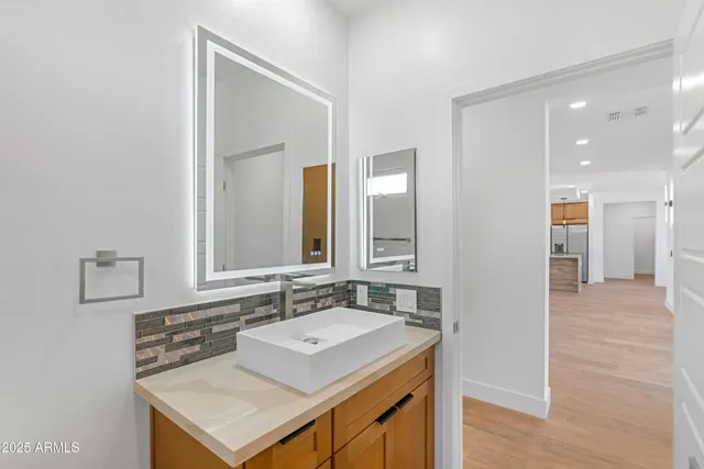 a living room with a couch and a table