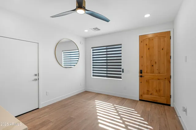 a view of backyard of a house