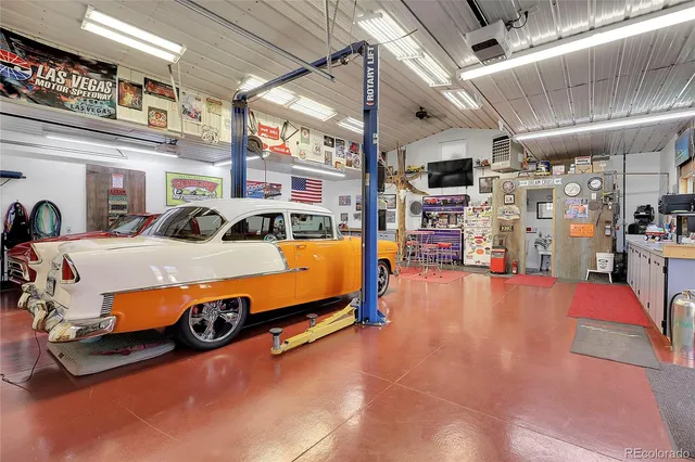 a room with gym equipment