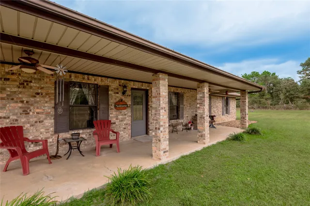 a view of a house with patio