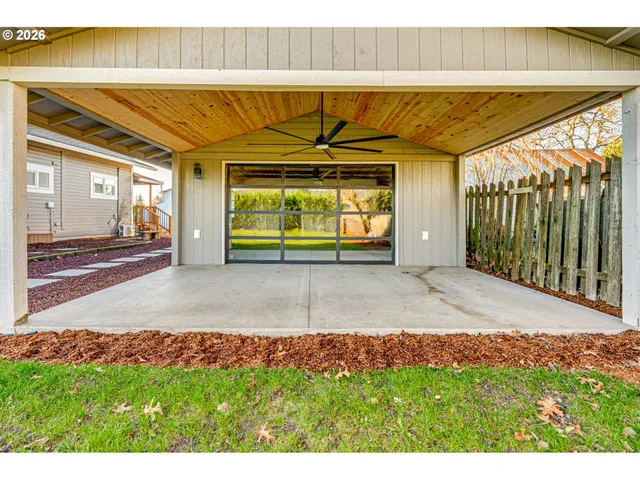 a view of outdoor space and front view of a house