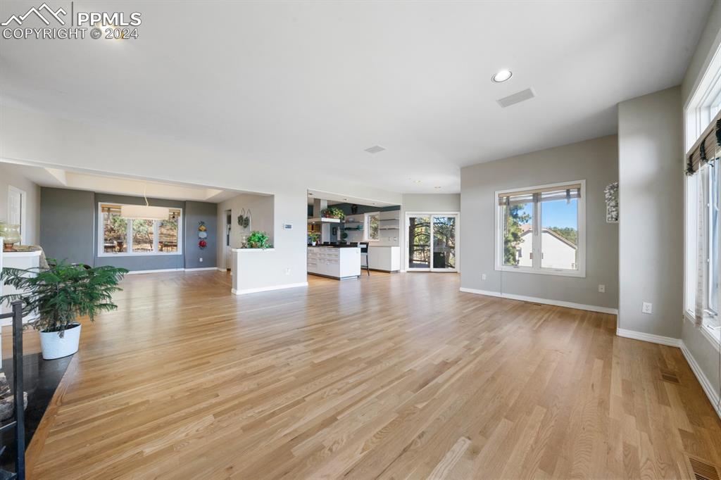 220 Preservation Way Colorado Springs, CO 80919 - Photo 6 of 39 a view of an empty room with wooden floor and a window