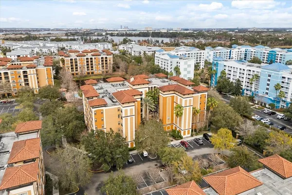 an aerial view of multiple house