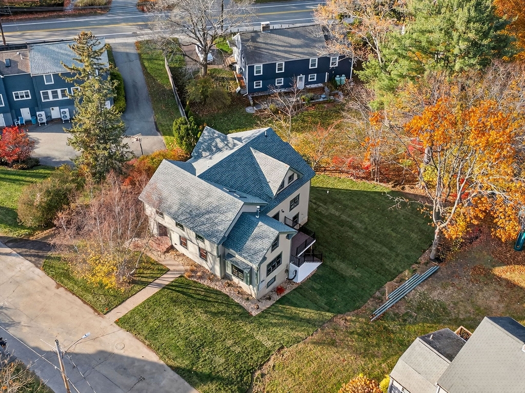 9 Norfolk Road Winchester, MA 01890 - Photo 42 of 42 an aerial view of a house with garden space and street view