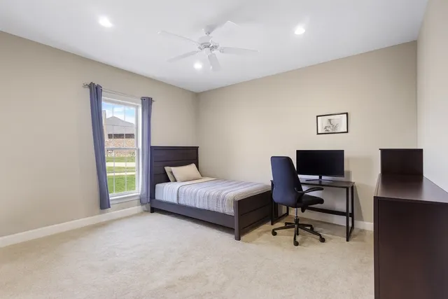 a view of a town with big house