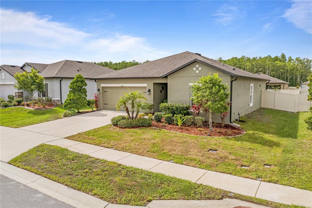 19041 Alfaro Loop Spring Hill, FL 34610 - Photo 21 of 39 a front view of a house with garden
