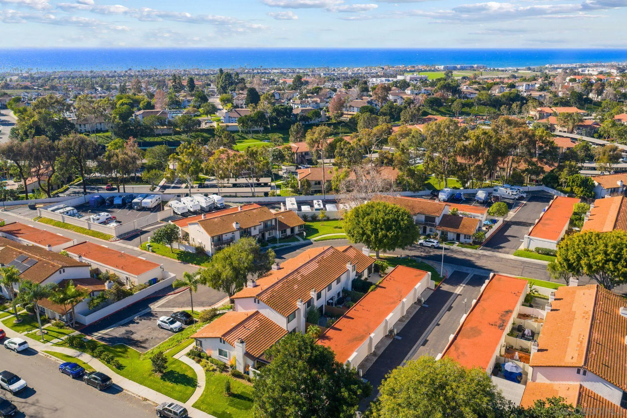 6922 Pear Tree Drive Carlsbad, CA 92011 - Photo 35 of 44 an aerial view of residential houses with outdoor space