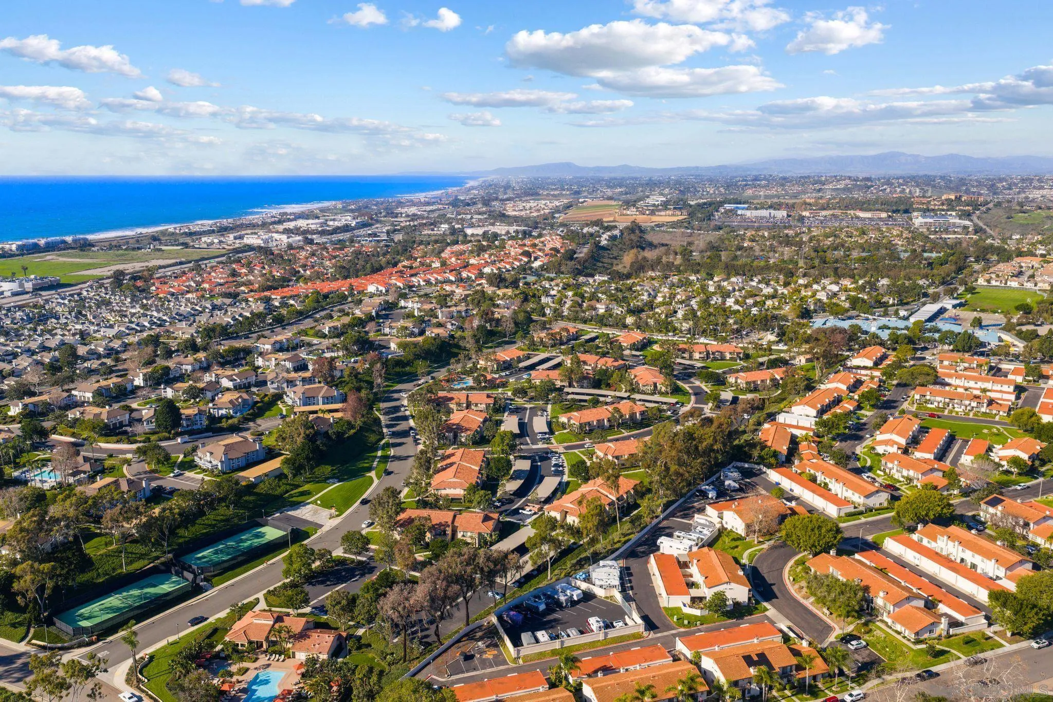 6922 Pear Tree Drive Carlsbad, CA 92011 - Photo 37 of 44 an aerial view of residential building and street