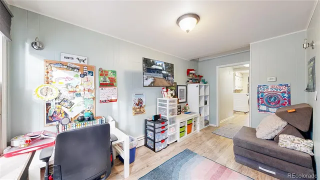a living room with furniture and a couch