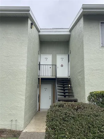 a view of a garage