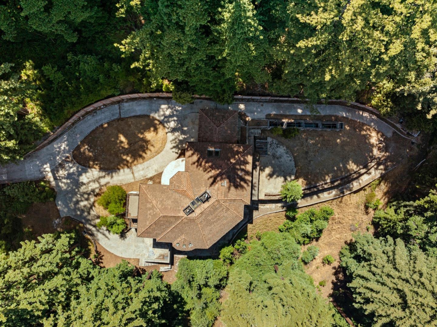 1 Reids Roost Road Woodside, CA 94062 - Photo 14 of 24 an aerial view of a house with a yard