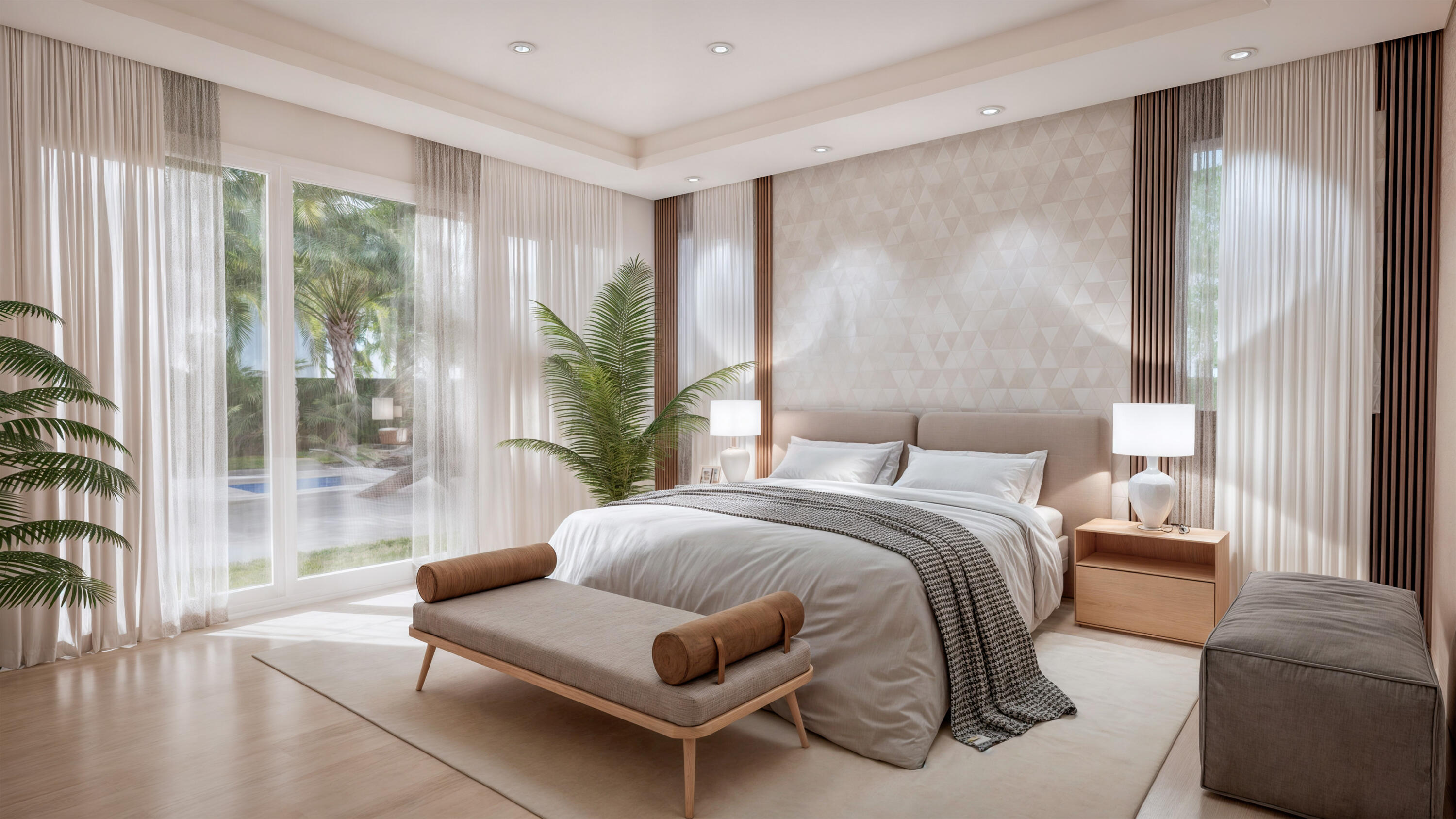 4594 133rd Road South, Unit LUCCA Delray Beach, FL 33445 - Photo 7 of 16 a bedroom with a bed and a large window