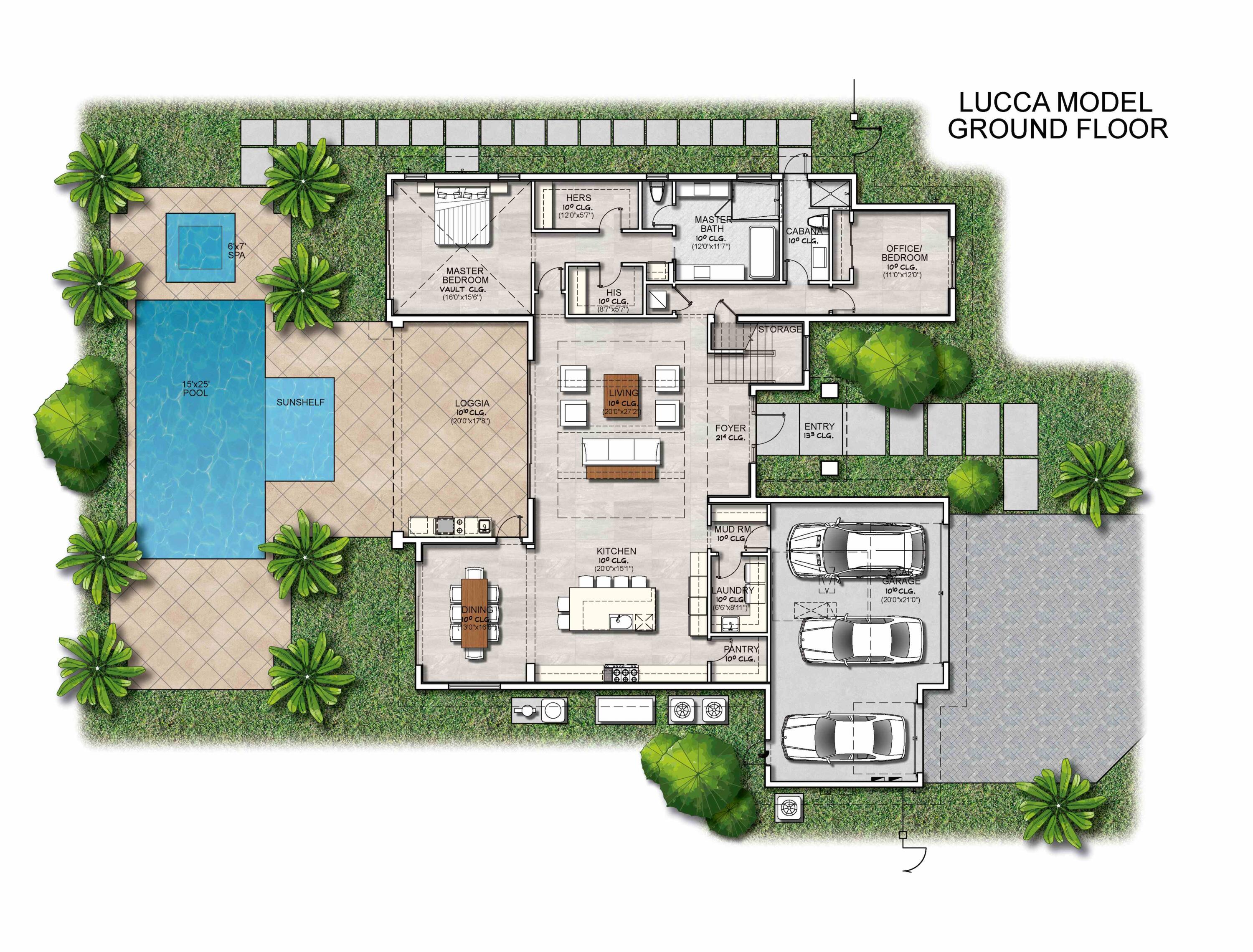 4594 133rd Road South, Unit LUCCA Delray Beach, FL 33445 - Photo 10 of 16 an aerial view of residential houses with outdoor space and parking