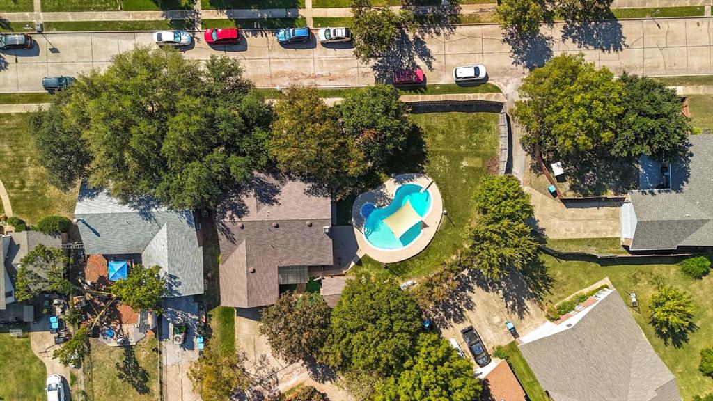 9101 Denver Street Rowlett, TX 75088 - Photo 38 of 40 an aerial view of a house with a swimming pool