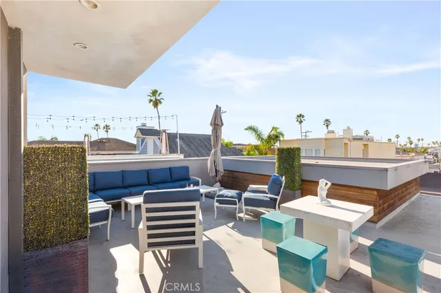 a view of a terrace with chairs