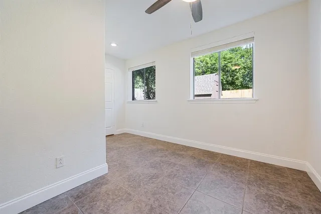 an empty room with a window