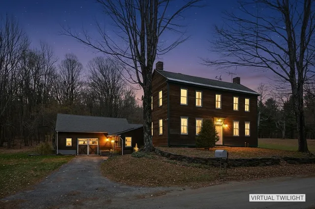a front view of a house