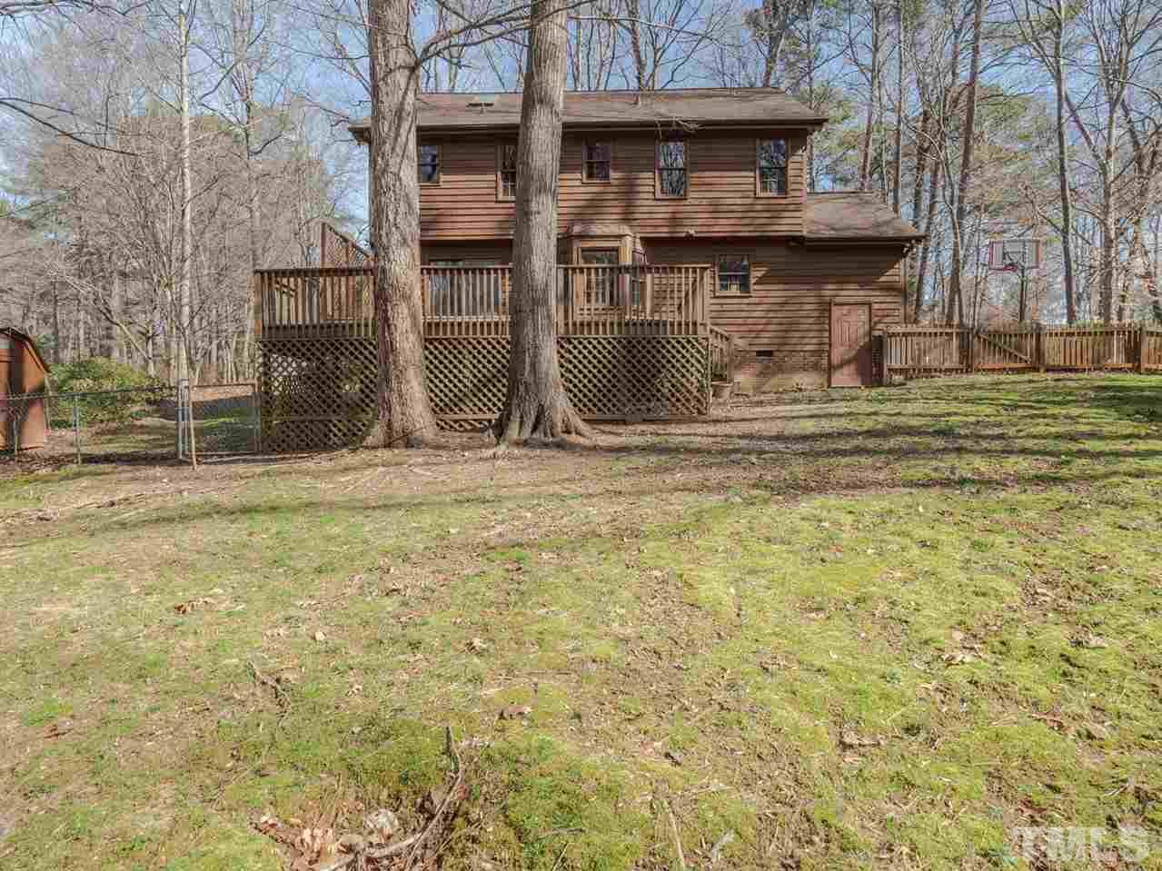 8317 Druids Lane Raleigh, NC 27613 - Photo 22 of 24 Large .95 acre lot with fenced area, natural area and tons of privacy!