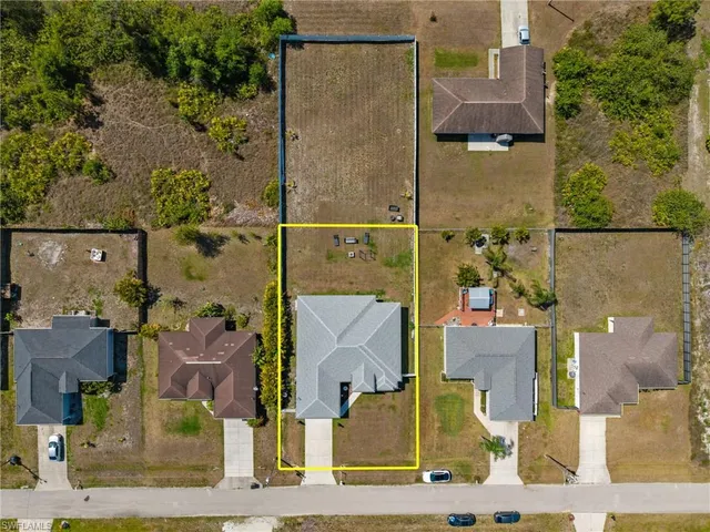 aerial view of a house