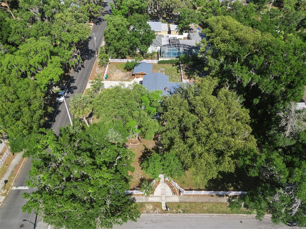 1048 North Grandview Street Mount Dora, FL 32757 - Photo 47 of 56 an aerial view of a house with yard