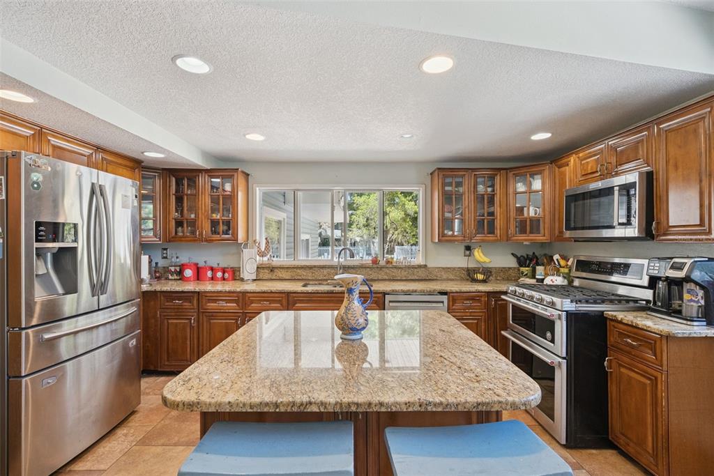 1048 North Grandview Street Mount Dora, FL 32757 - Photo 10 of 56 a kitchen with stainless steel appliances granite countertop a sink stove and refrigerator