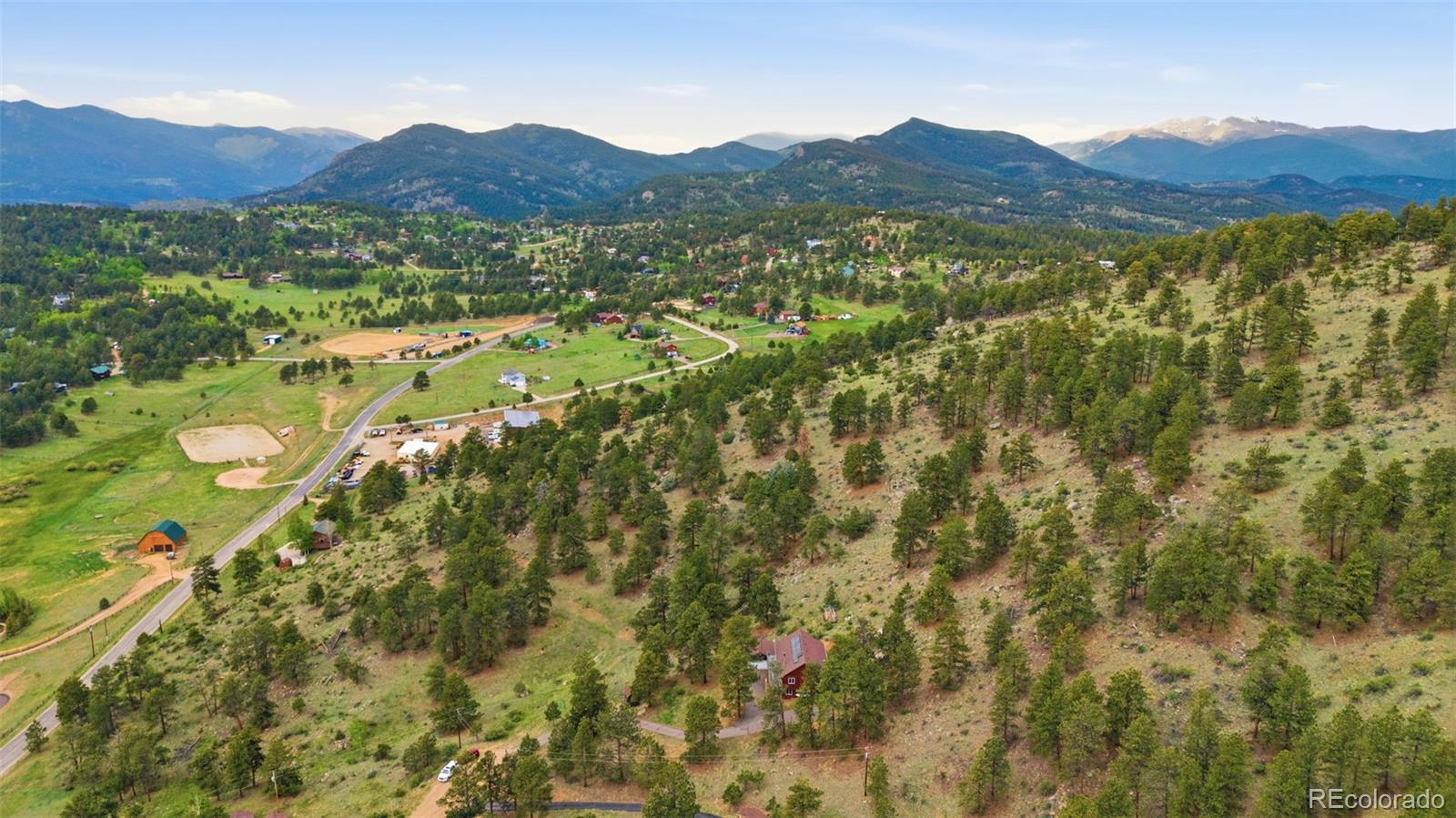202 Badger Lane Bailey, CO 80421 - Photo 47 of 50 a view of a lush green hillside and a houses