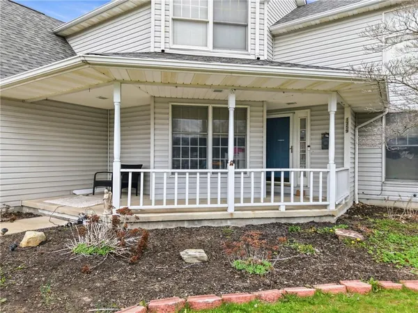 front view of a house with a window