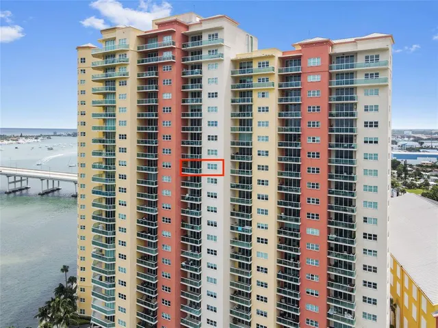 a view of a city with tall buildings