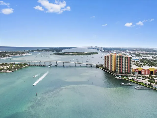 a view of a city with tall buildings