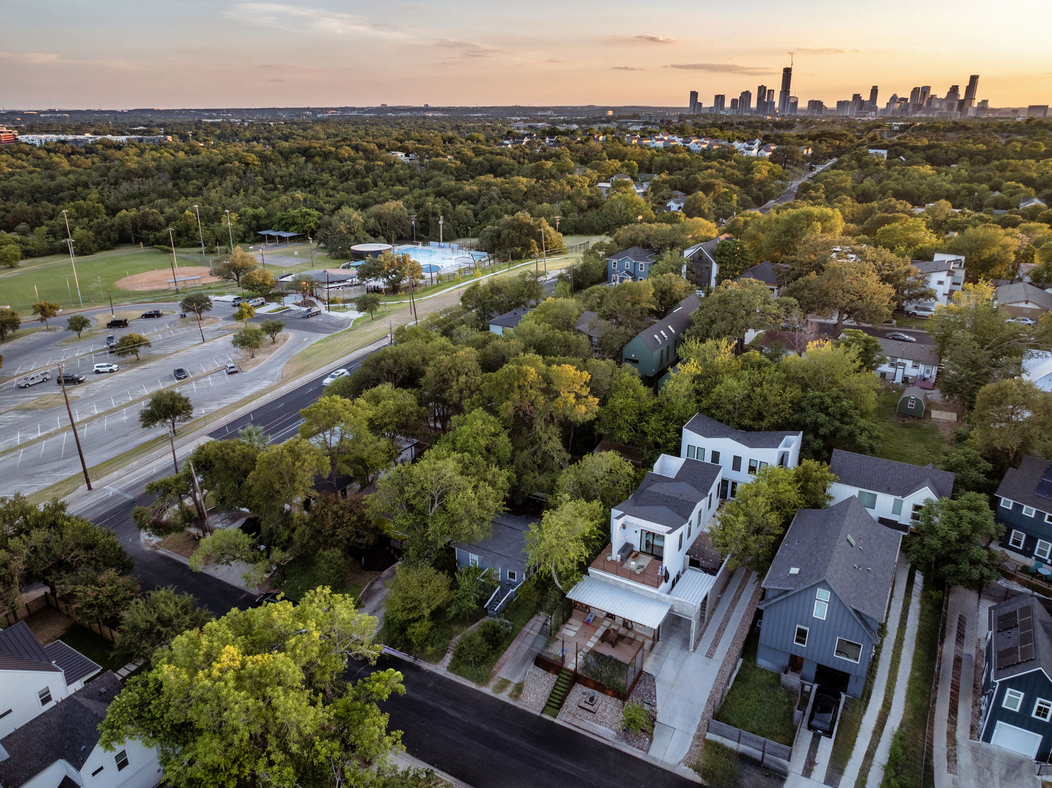 1206 Luna Street, Unit 1 Austin, TX 78721 - Photo 1 of 1 an aerial view of multiple house