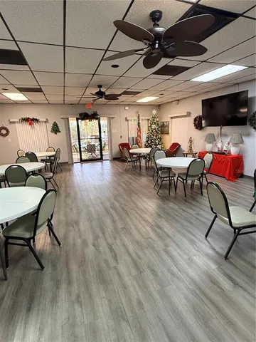 a outdoor space with furniture